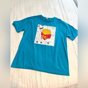 Authentic McDonalds Collector's Cup Edition Crew Employee TShirt Blue 2XL 2024
